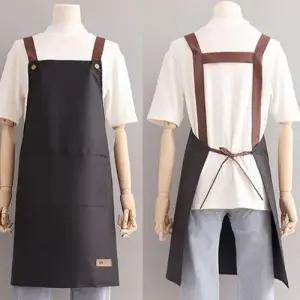 카페 공방 바리스타 주방 미용사 방수 H형 앞치마 WECC650