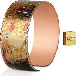 나무 선물 상자를 가진 여성을 위한 모레니 구리 팔찌 u2013 예술에서 영감을 받은 우아하고 시대를 초월한