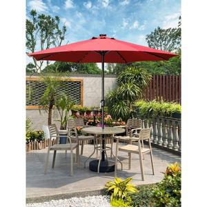 야외 테이블 의자 파라솔 마당 가판대 올인원 편의점 세트 용 파라솔테이블 6인