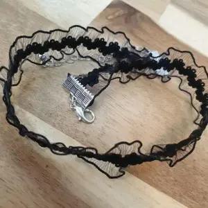 블랙 레이스 초커목걸이 WF04440