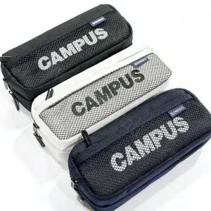 ( )옴니버스 2단 메쉬 멀티 필통 케이스 파우치 랜덤