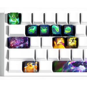 [포르르] 리그 오브 레전드 게이밍 스킬용 IYTYIR 잭 키캡 세트 12 MX 기계식 키보드용 OEM 프로필 (Zac)