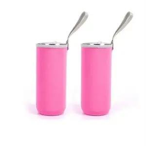 ( )물병 손잡이 파우치 2p세트360ml 핫핑크