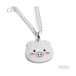 클루아조네코리아 키즈 은목걸이 스터링실버 돼지 Pig 각인가능 CeK Kids 8169KN