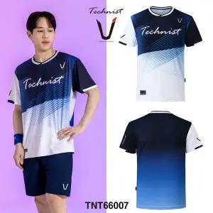 [테크니스트] 배드민턴 티셔츠 반팔 상의 네이비 화이트 TNT66007 남성 여성 경기복