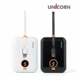 보조배터리 휴대폰충전 유니콘 10000mAh C타입8핀 동시충전가능