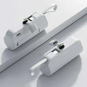 보조배터리 휴대폰충전 일체형 모빅스 5000mAh C타입 8핀2in1