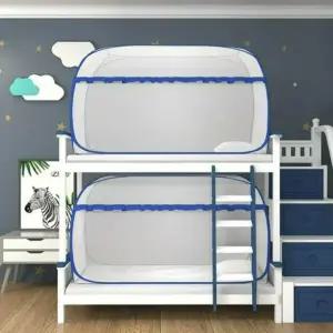 1인용 보온 방한 수면 텐트 원터치 사각 난방텐트 2층 구름상단블루한 기타