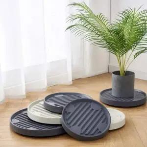 바퀴 초슬림 원형 28.5cm 화분받침 히든 내장형 4호