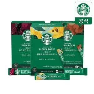 [무배+5만원이상 랜덤굿즈] 스타벅스 프리미엄 아메리카노 파우더커피 50T 모음전(다크/미디엄/블론드)