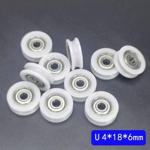 10pcs u 그루브 슬라이딩 덮여 POM 소재 베어링 604zz 695zz 625z 나일론 풀리 깊은 홈 롤러