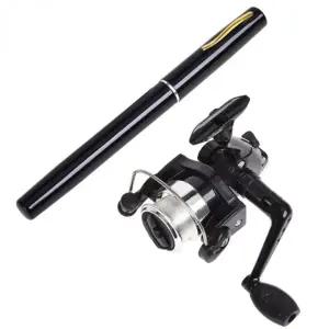 휴대용 미니 릴 낚시대 포켓 민물 바다 다용도 필드용 볼펜형 낚시 장비
