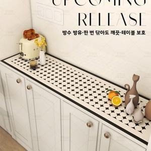 방수 기름 방지 캐비닛 사이드보드 매트 패드 쉽게 가능한 오염 럭셔리 테이블보 식탁 청소 감각 TV