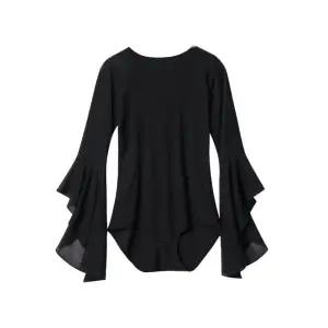 댄스복 라틴 라인 상의 스타일 슬림핏 여성 모던 블랙 M