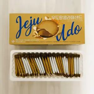 플러스제주 제주 우도 땅콩 라떼 샌드 제주도 기념품 과자 간식 제주도 선물 제주특산품 30개입