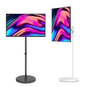 라익미 이동식 무빙 스탠드 TV 스마트모니터 거치대 삼성 m5 m7 룸앤티비 22인치 24인치 27인치 32인치 호