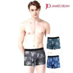 제임스딘 남성 50D 표범나염 폴리스판 드로즈팬티 3매 WFG3TGY