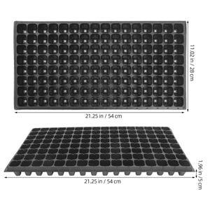 10개 128셀 묘목 트레이 플라스틱 재배 용기 가벼운 통풍이 잘 되는 화분 정원사용  발아율 뿌리