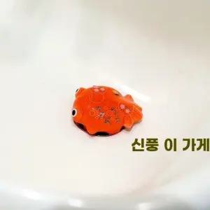 도자기 세면대 배수구 덮개, 냄새 방지 및 항균 기능, 귀여운 금붕어 디자