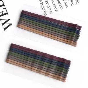 어텀 10개세트 실핀 헤어핀 컬러 무광