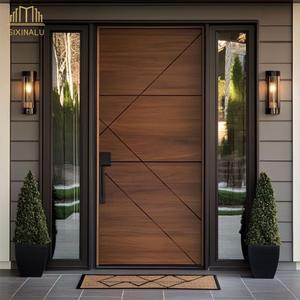 시시누라 곡물 모양 현관문, 주택용 현관 외부 출입구 피벗 도어, 여닫이식 보안 알루미늄 홈데코 맞춤 제
