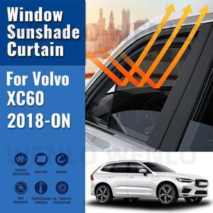 볼보 XC60 2세대 2018-2024 XC 60 마그네틱 차량용 햇빛 가리개 앞 유리 프레임 커튼 뒷좌석 측면 창문