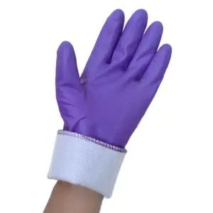 주방용품 설거지 장갑 기모장갑 주방용 퍼플 숏 2켤레 L