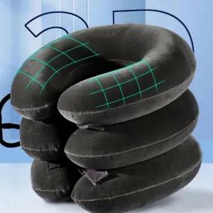 휴대용 목견인기 목 스트레칭기 경추 받침대 목견인기 목보호대 목쿠션