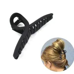 [골드스마일]검정 집게핀 무광 올림머리 긴머리 블랙 헤어