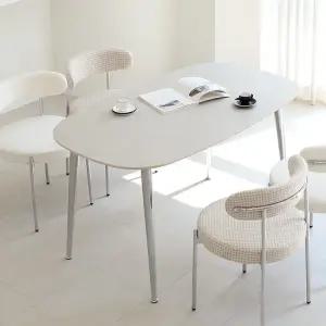 에스토 포세린 세라믹식탁 테이블 타원형 4인용 식탁의자세트 1400