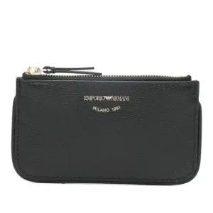 엠포리오아르마니 엠보스드 로고 지퍼 가죽 카드지갑 EW003905 AF19568UC001