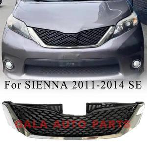 자동차 액세서리 53101-08120 글로스 블랙 전면 범퍼 그릴 토요타 시에나 US 레이싱