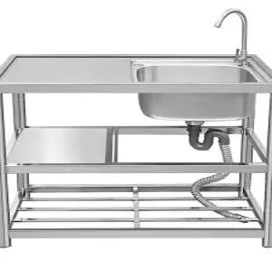 스텐 싱크대 개수대 야외 간이 주방 업소용 캠핑장 원룸 세면대 100 120