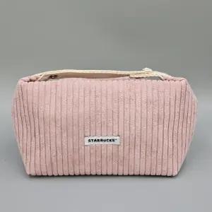 스타벅스 코듀로이 파우치 핑크