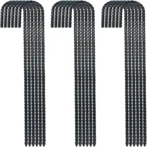 캠핑 텐트와 캐노피 텐트를 위한 끌 포인트 끝이 있는 16인치 지상 철근 말뚝 J 후크 엑스트라 헤비 듀티