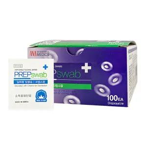 에이엔에이메딕스 프랩스왑 100매 (알콜솜/목화솜70%) 1개