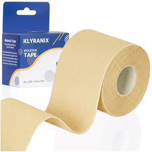 물집용 몰스킨, 발용 초박형 면 패딩용 2인치 x 16인치 물집 방지 테이프 굳은살 및 마찰 , 러너, 등산객, 라이트 베이지를 위한 내구성 있고 쉽게 자를 수 있는 몰스킨