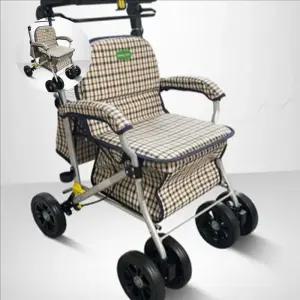 (제스트)노인 보행기 실외용 어르신 접이식 바퀴형 차 할머니