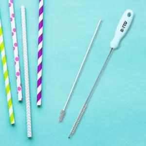 빨대세척솔 2종세트 틈새청소 브러쉬 닦는솔 긴세척솔