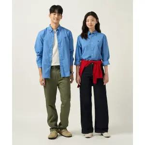 매장정품 빈폴 BEANPOLE MEN 남녀공용 플레인 솔리드 셔츠 블루 BC5864C15P 570777