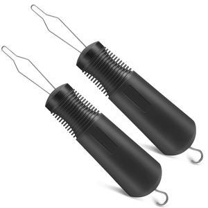 밀리폭스 버튼 후크, 노인용 헬퍼 도구, 노인 및 관절염을 위한 지퍼 풀러 한 손 보조 셔츠 웨딩드레스용 도구(2팩)