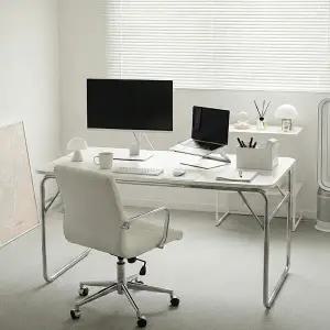 피드 미드센츄리 데스크 크롬 책상 테이블 1400