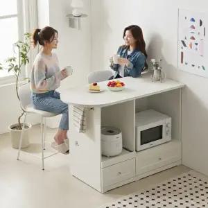 위드 1200 반타원형 렌지대 홈바 아일랜드 식탁 테이블