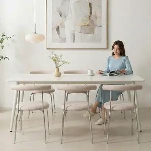 폴로 포세린 세라믹 6인용 식탁세트(베리의자6)