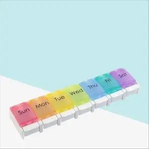 알약 정리함 원터치 7분할 약통 편리한 분배