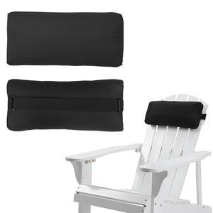 라스갈라리 체이스 라운지 헤드 베개, 스트랩 조절 가능한 야외 파티오 베개 2팩, 리클라이너 비치 풀 사무실 의자용 휴식 베개(블랙, 방수)