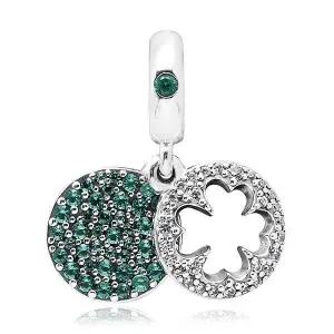 여성 실버Color 다즐링 네잎클로버 펜던트 겸 댕글 실버 참(797906NRGMX)