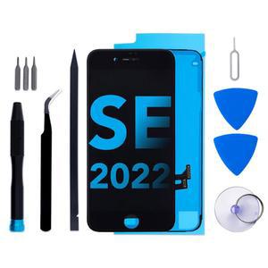 iPhone SE / 3세대 화면 교체 키트, 프레임 접착 및 수리 도구가 포함된 4 7인치 레티나 FHD LCD 디스플레이 3D 터치 디지타이저 어셈블리, 모델 SE3 / A2783 / A2595 / A2785 / A2782 / A2784 블랙