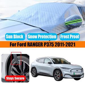 [호환품]Ford 호환 Mustang Mach-E - 용 자동차 스노우 커버 차양 앞 유리 반 눈 방지 태양 보호 서리