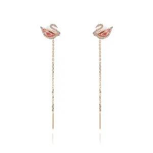 귀걸이 5469990 Dazzling Swan 핑크스완 드롭 귀걸이